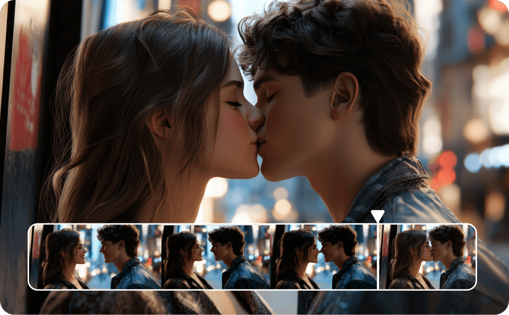 makes two people kiss AI